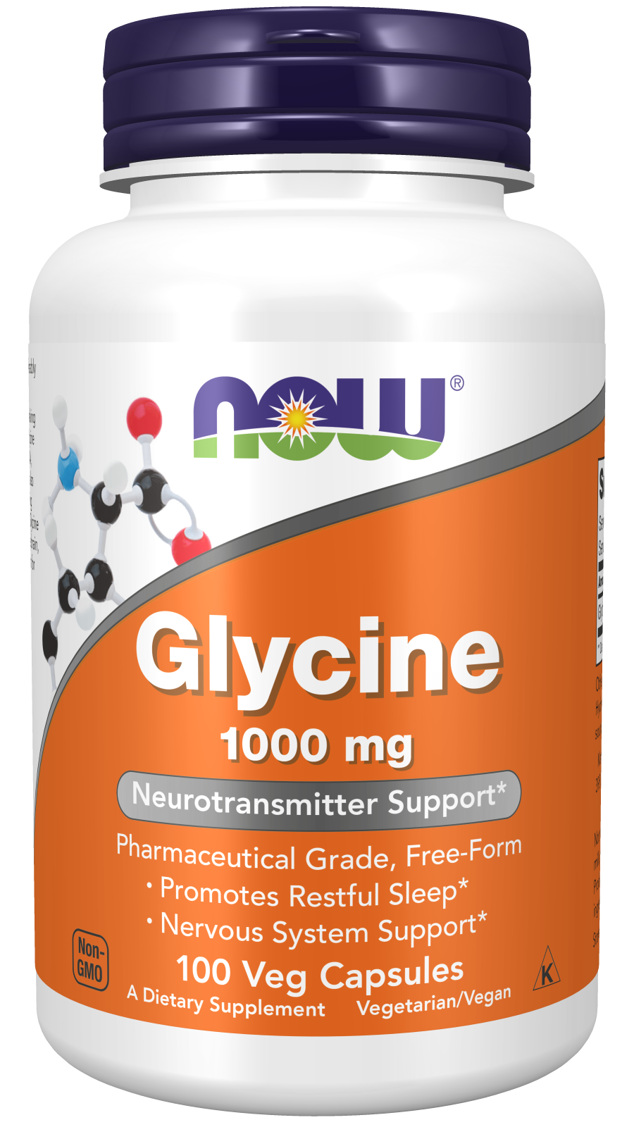 Glycine 1000mg Capsules - Now Foods