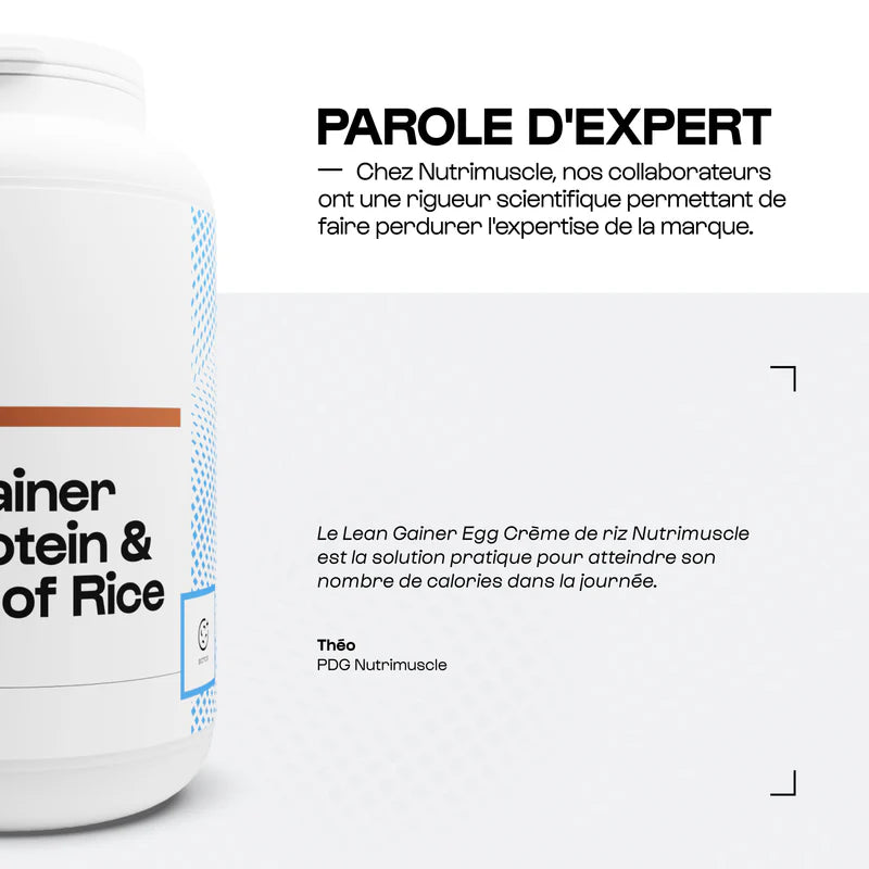 Lean Gainer Egg Crème de riz - Nutrimuscle
