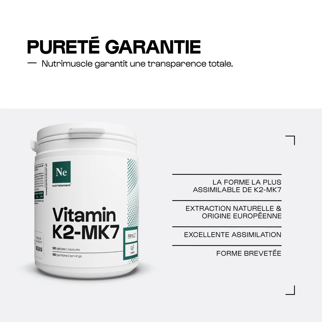 Vitamine K2-MK7 - Nutrimuscle