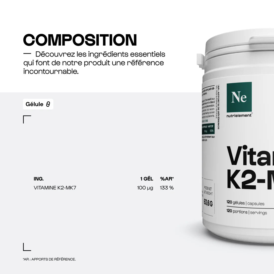 Vitamine K2-MK7 - Nutrimuscle