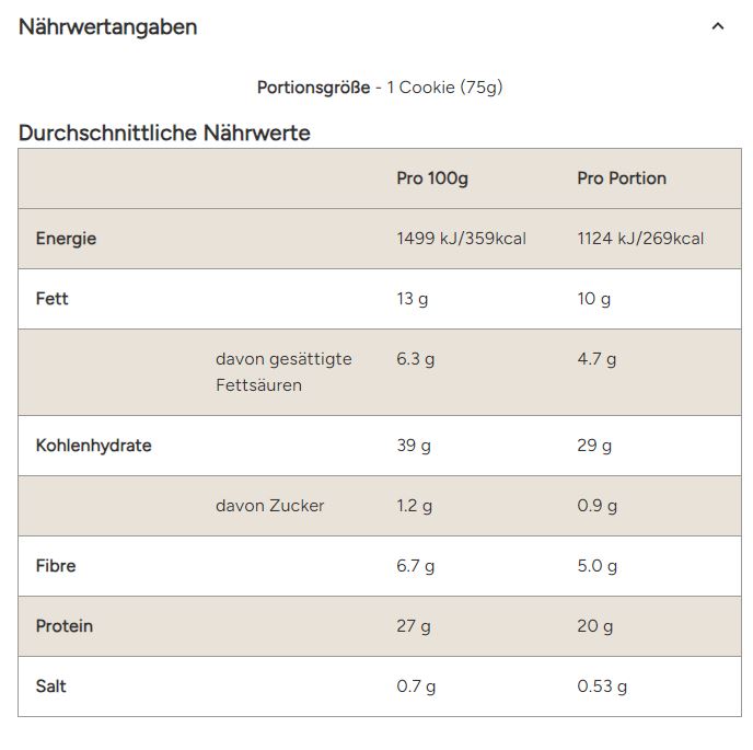 Protein Filled Cookie - Myprotein