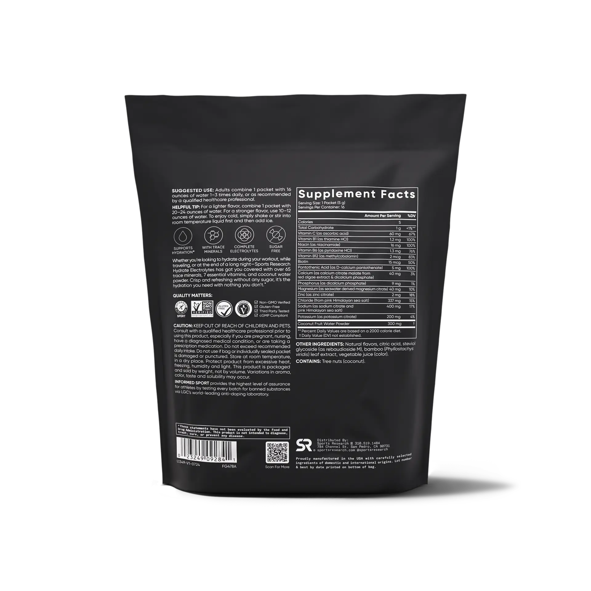 Hydrate Electrolytes - Sports Research