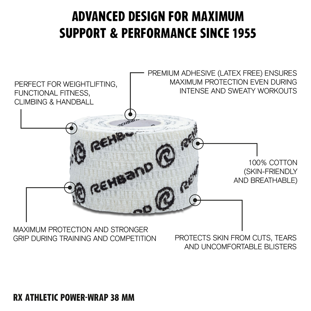 RX Athletic Power-Wrap Hookgrip Tape - Rehband