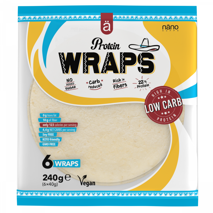 Protein Wraps Vegan (6 wraps) - Nanosupps