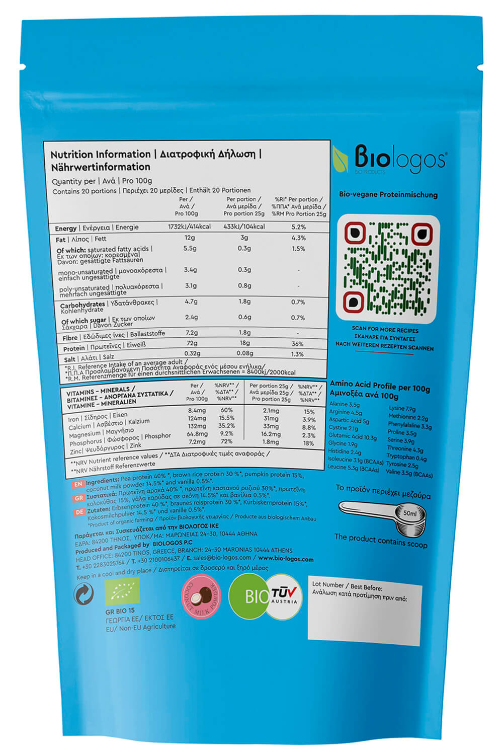 Biologos - Organic Vegan Blend Protein