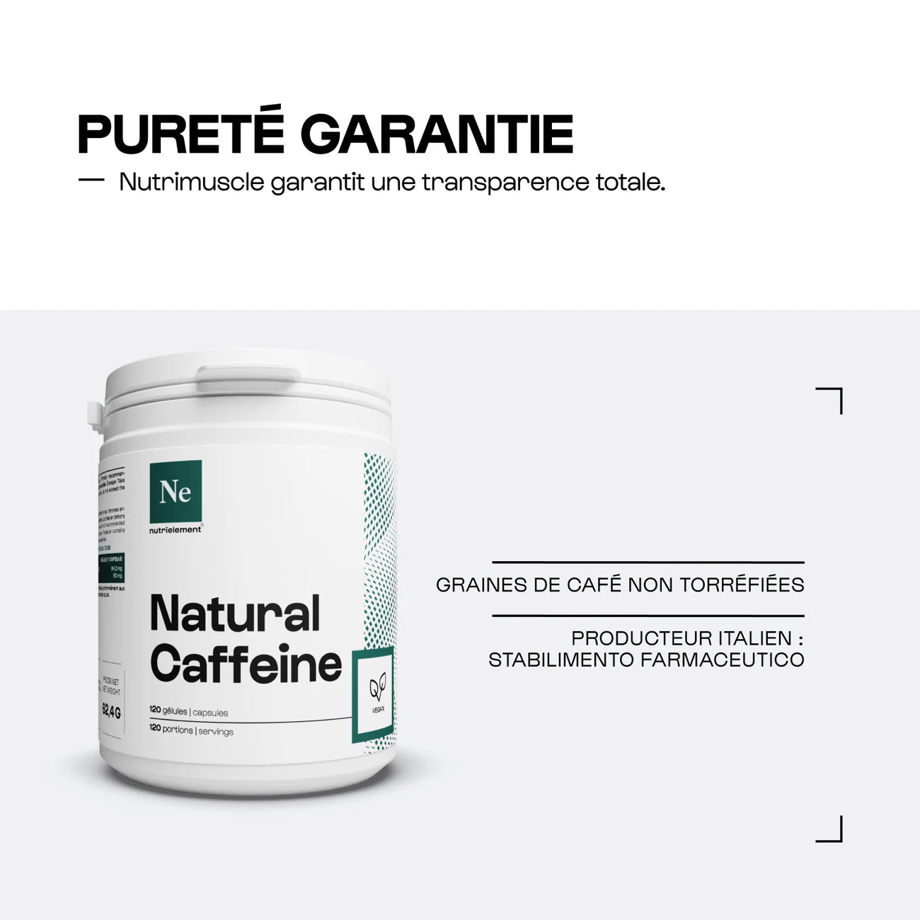 Caféine Naturelle en gélules - Nutrimuscle