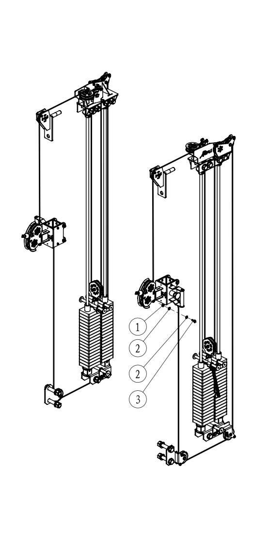 Functional Trainer Cable system with 95kg for Rack V2 - MP