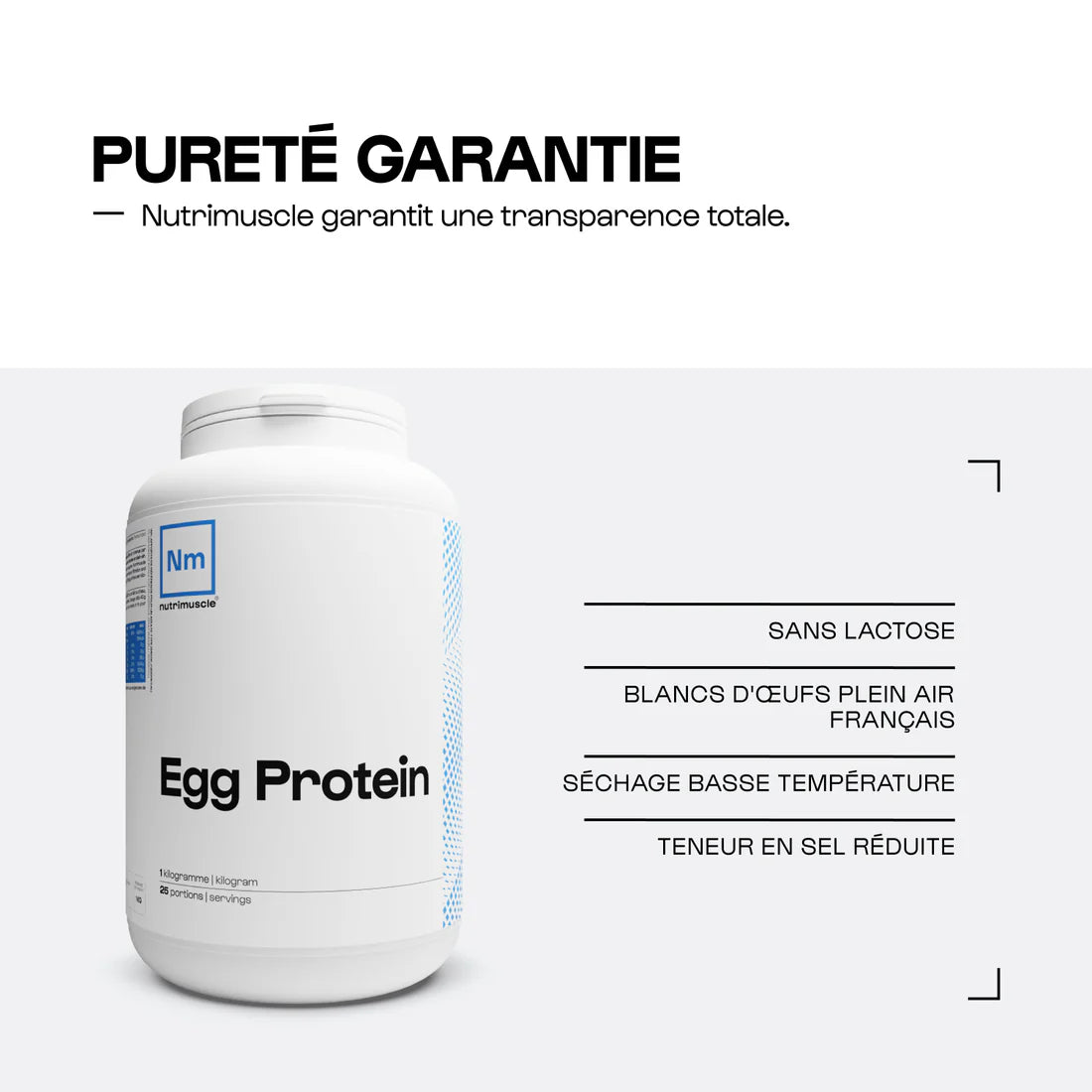 Protéine d'œuf en poudre - Nutrimuscle