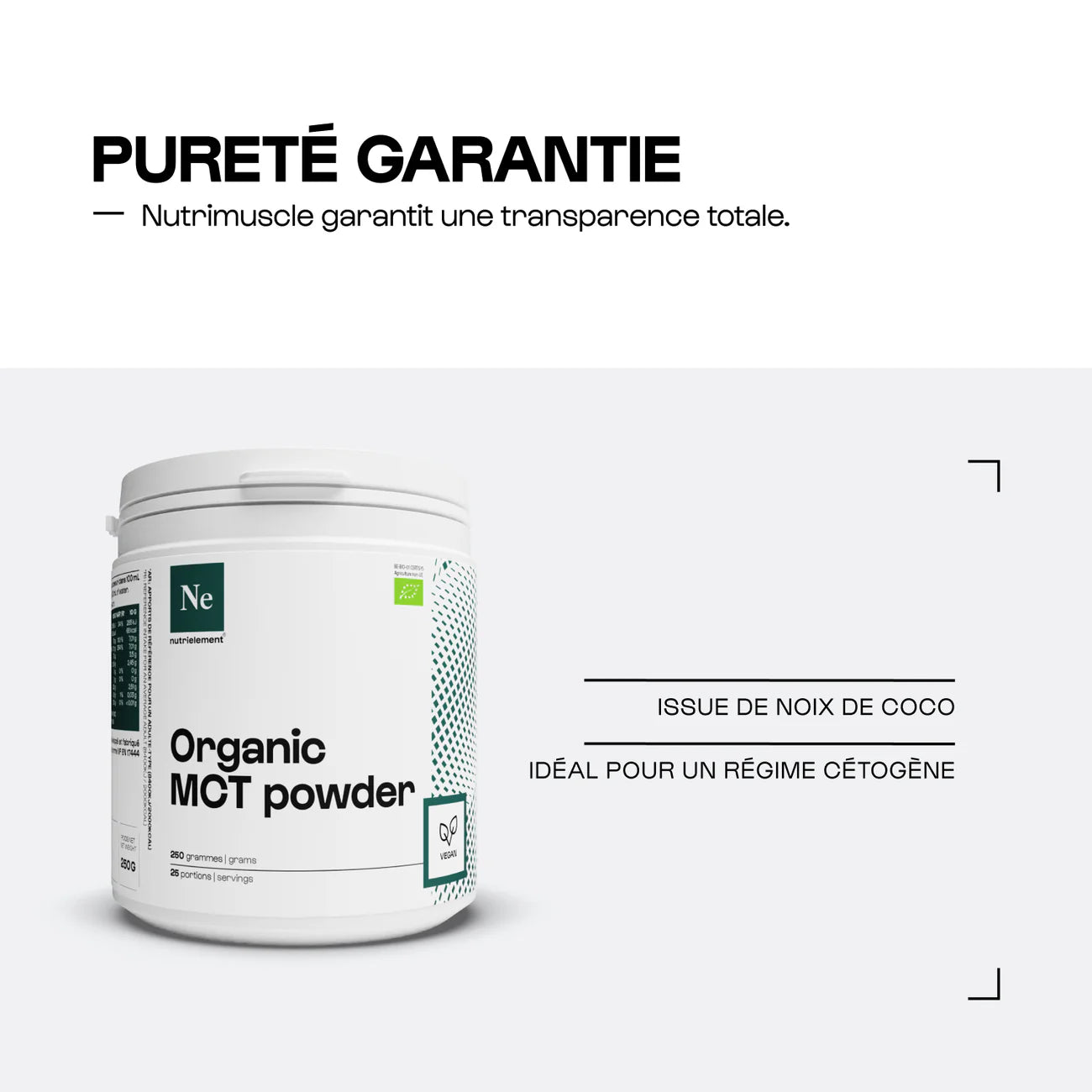 MCT Bio en poudre - Nutrimuscle