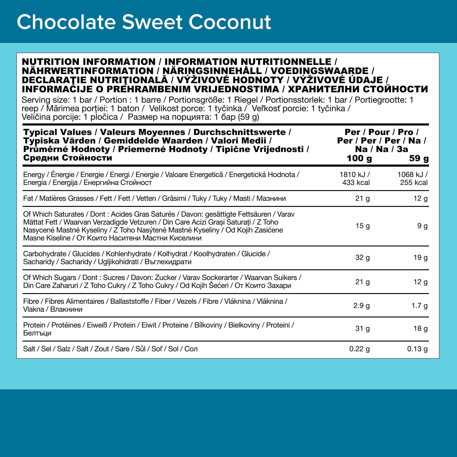 Chocolate Sweet Coconut Protein Bar - Optimum Nutrition
