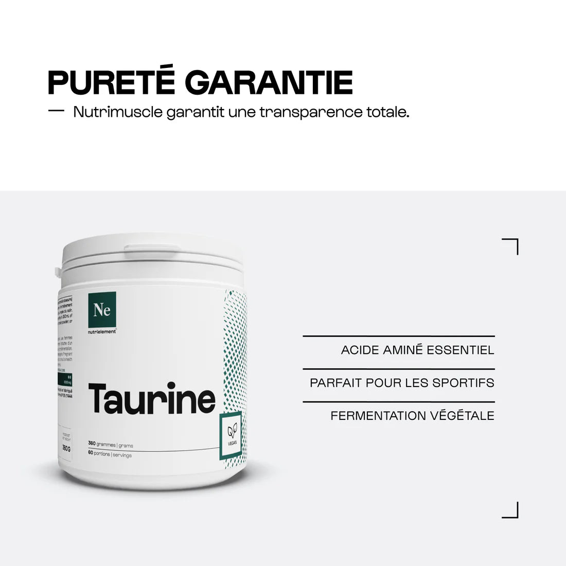 Taurine en poudre - Nutrimuscle