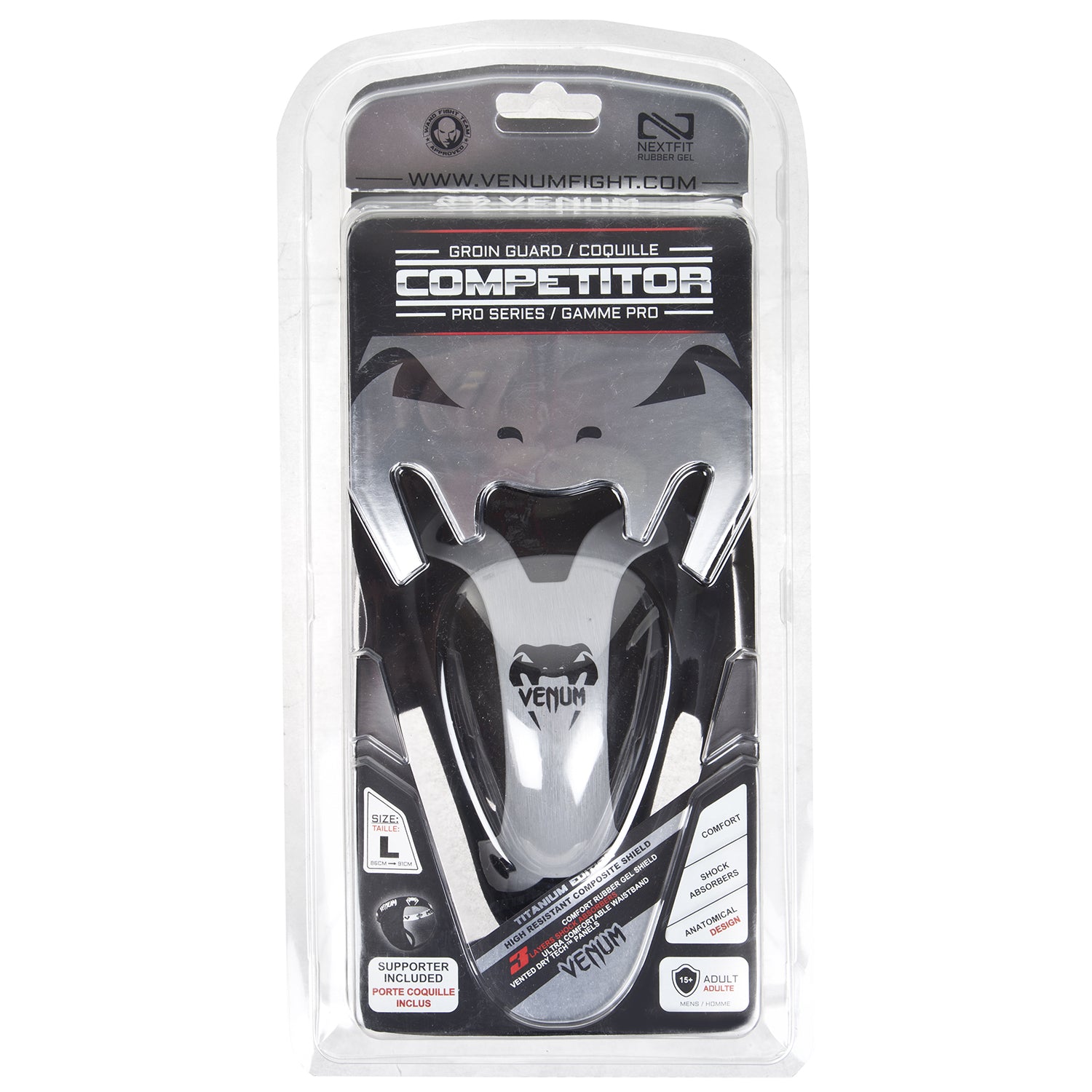 Venum - Competitor Groin Guard & Support - Silver Series