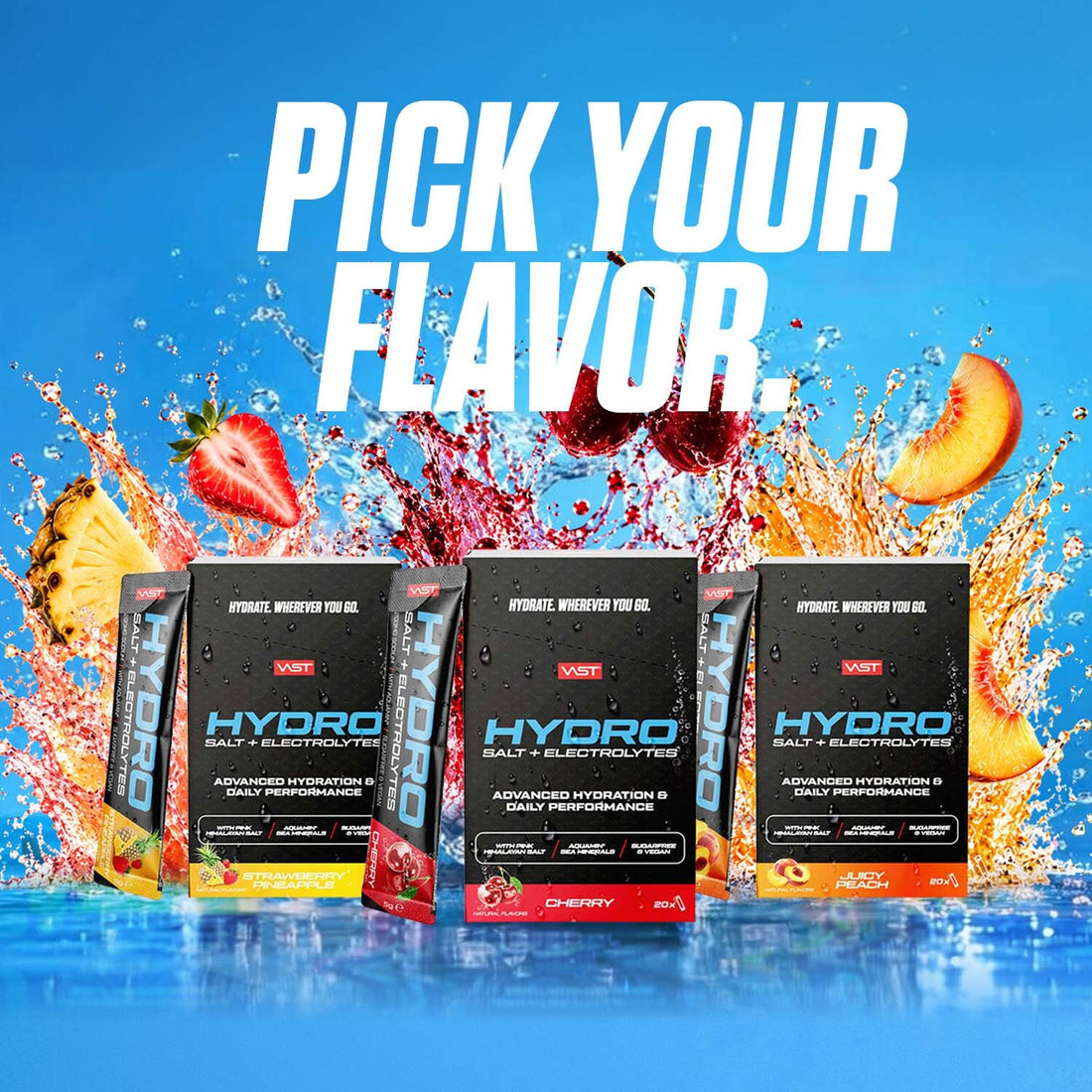 VAST Hydro Sticks Salt + Electrolytes – 20 x 5 g