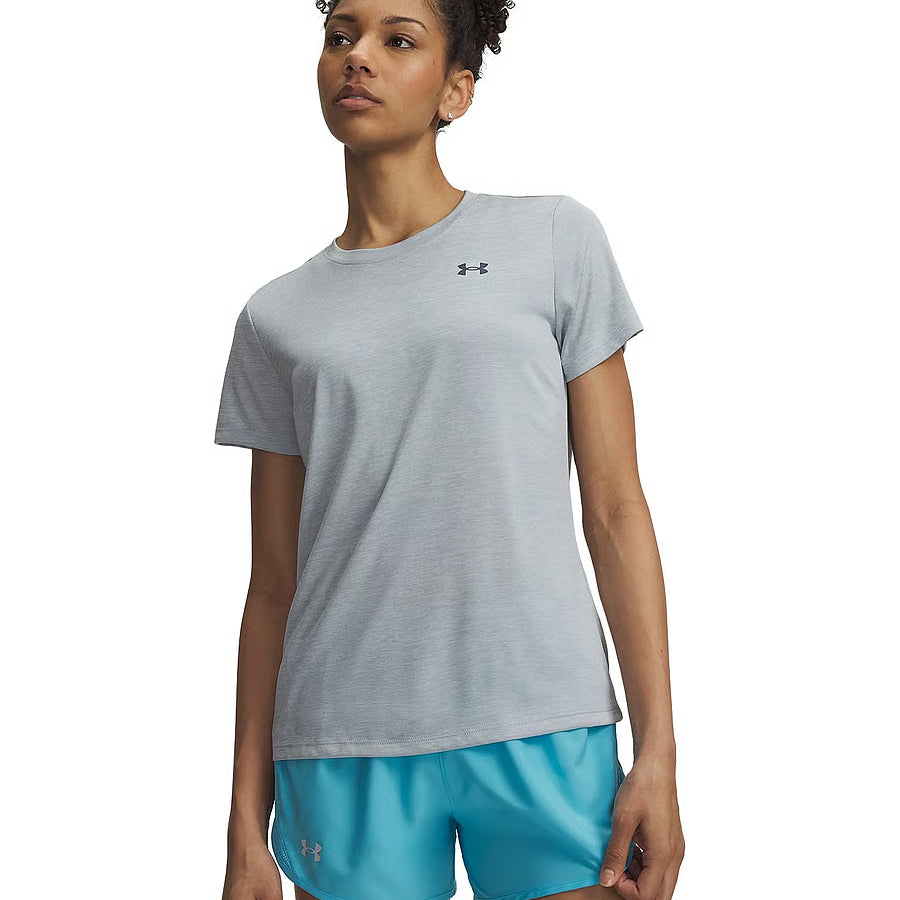 Haut à manches courtes col V UA Tech™ Twist pour femme