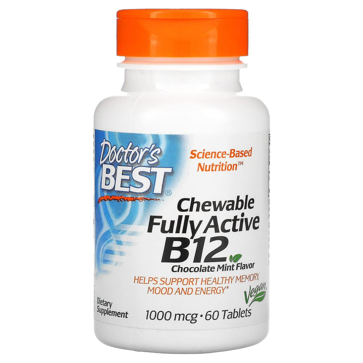 Doctor's Best - Chewable Fully Active B12 - 1000mcg - 60 Tabs