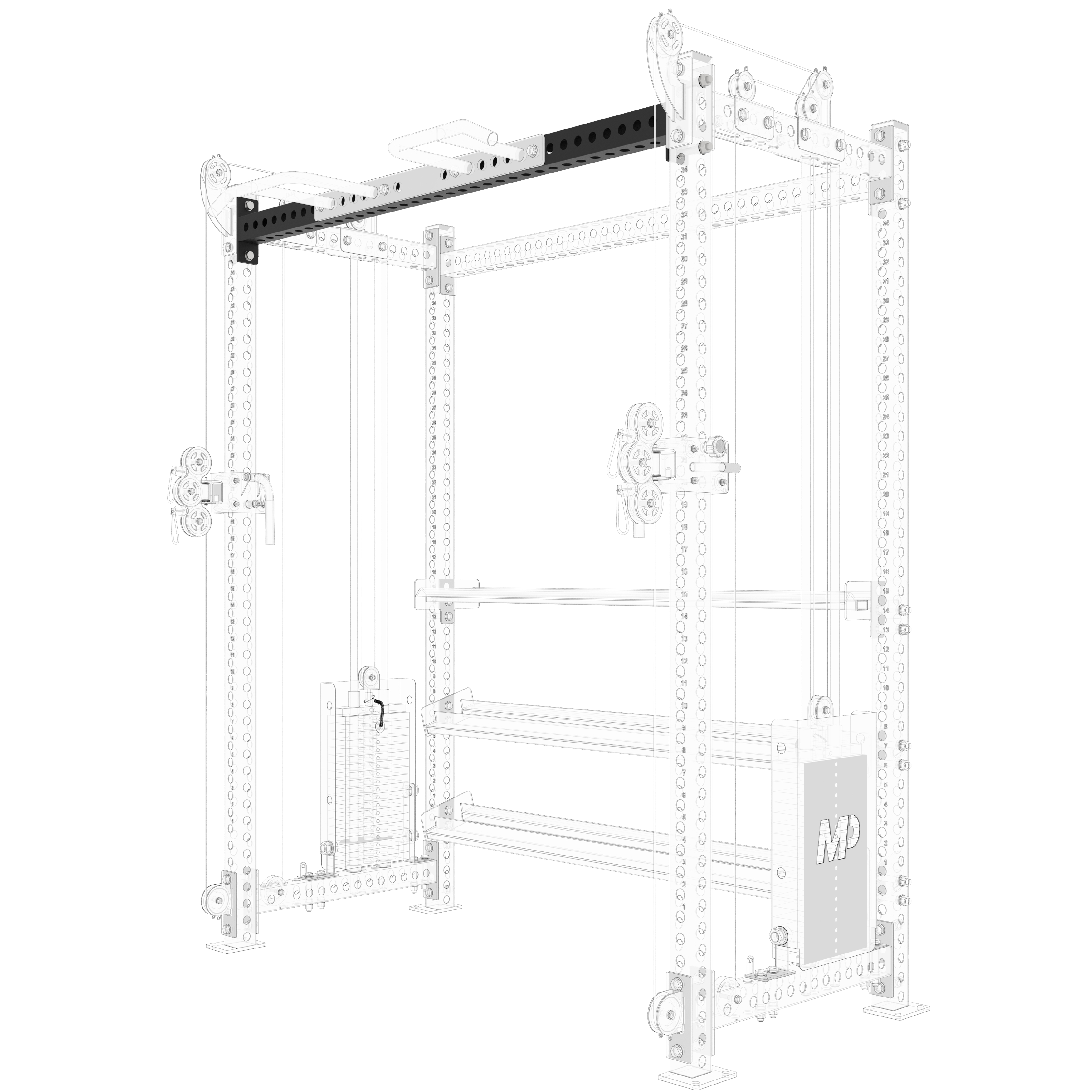 Crossmember for Rack V2 - Melsfit Performance
