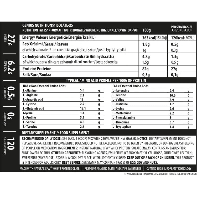 Genius Nutrition - ISOLATE-X5 2000G/61SERV