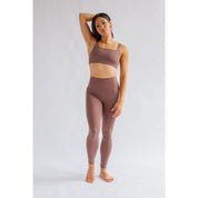 Lange Kompressionsleggings mit hoher Taille