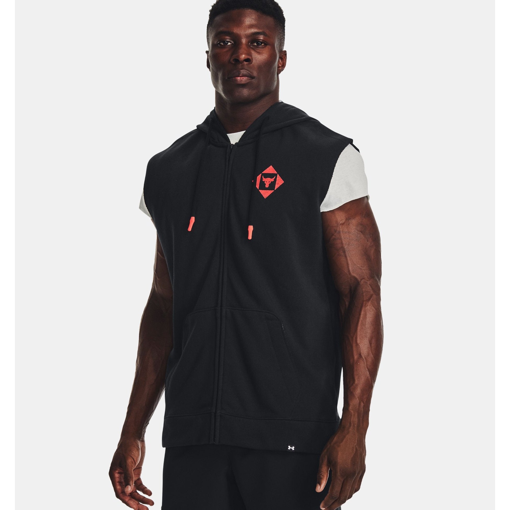 Men's Project Rock Heavyweight Terry Sleeveless Full-Zip Hoodie - UA