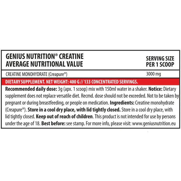 Genius Nutrition - CREATINE WITH CREAPURE® 300G/100 SERV