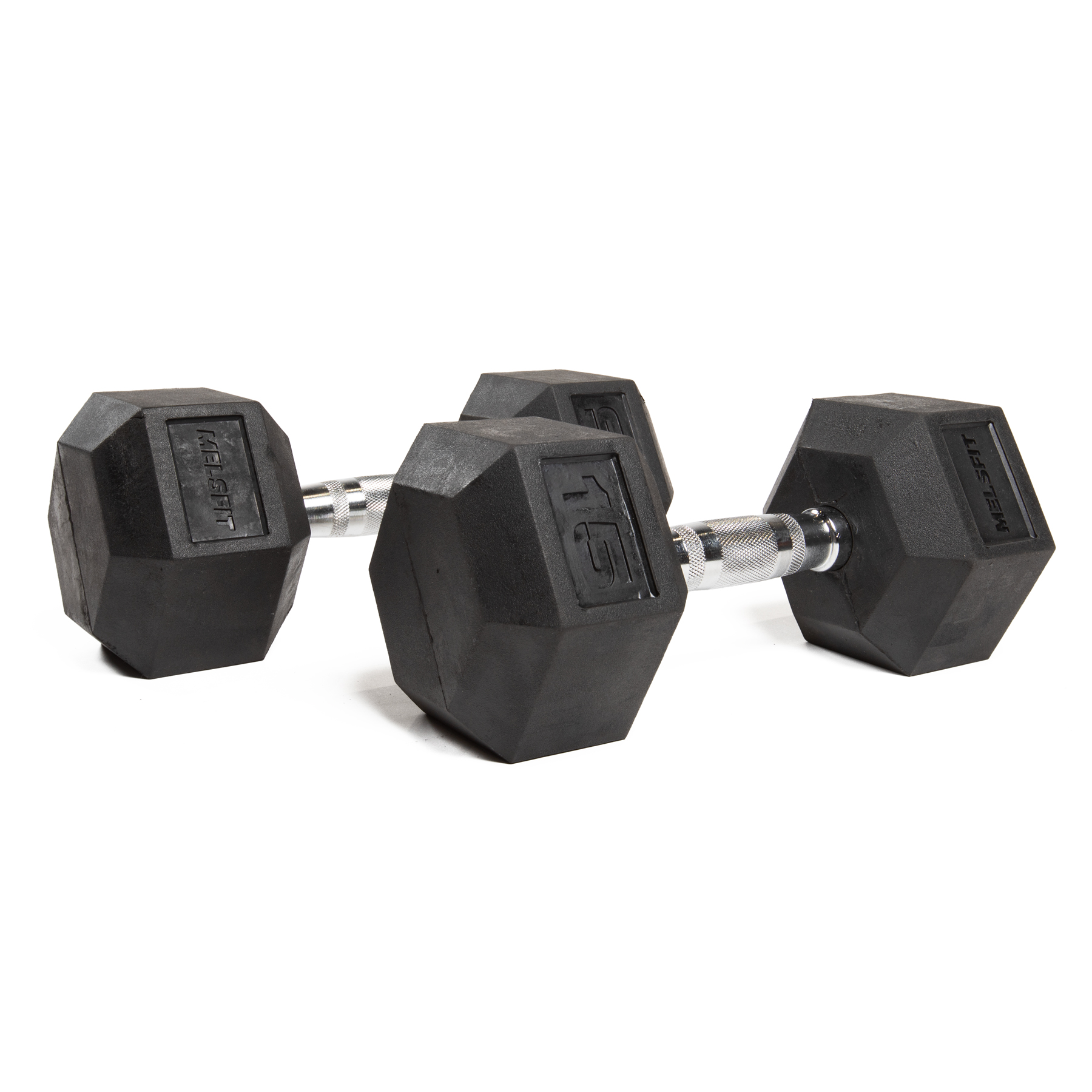 Hexagonal Rubber Dumbell - Melsfit Performance