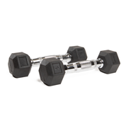 Hexagonal Rubber Dumbell - Melsfit Performance