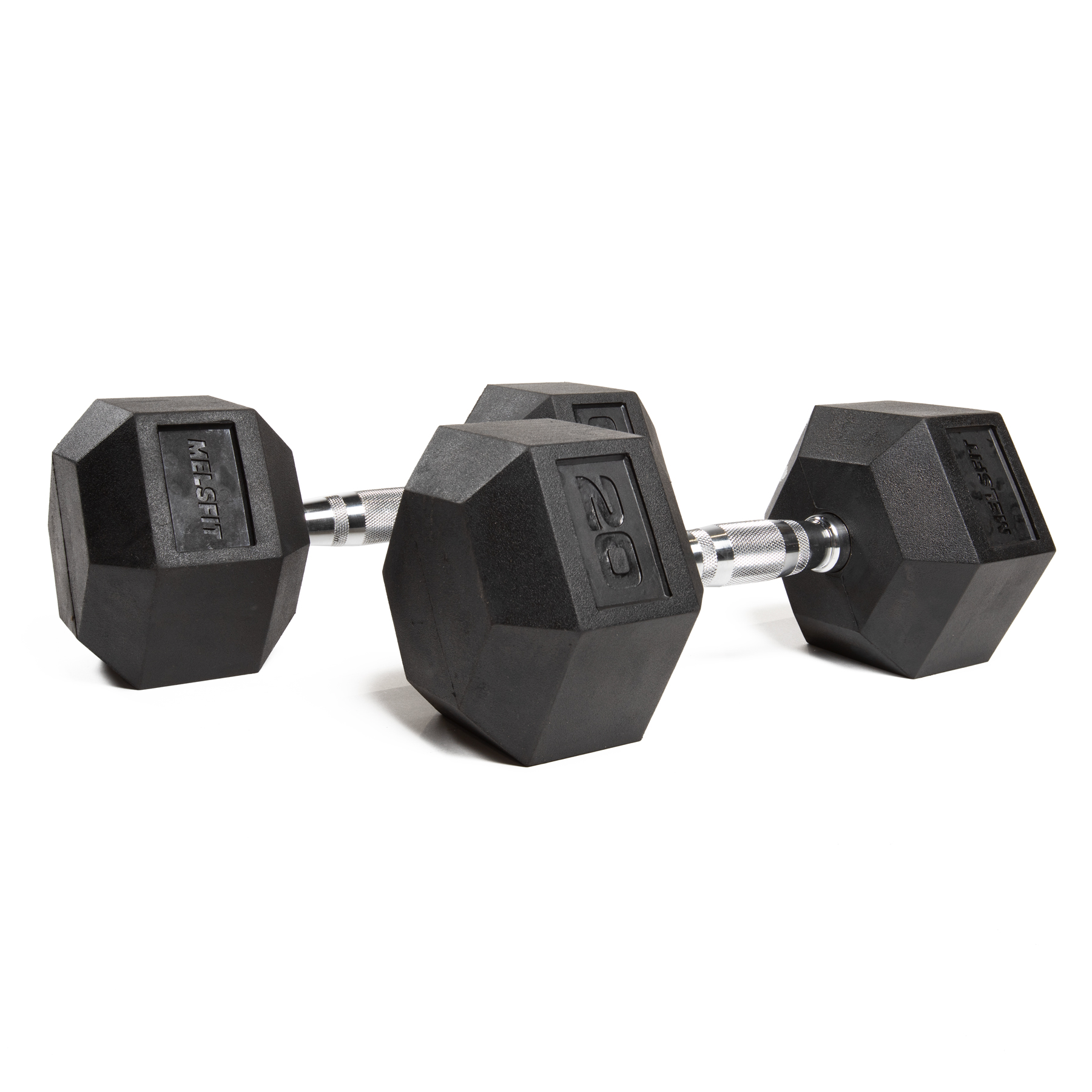 Hexagonal Rubber Dumbell - Melsfit Performance