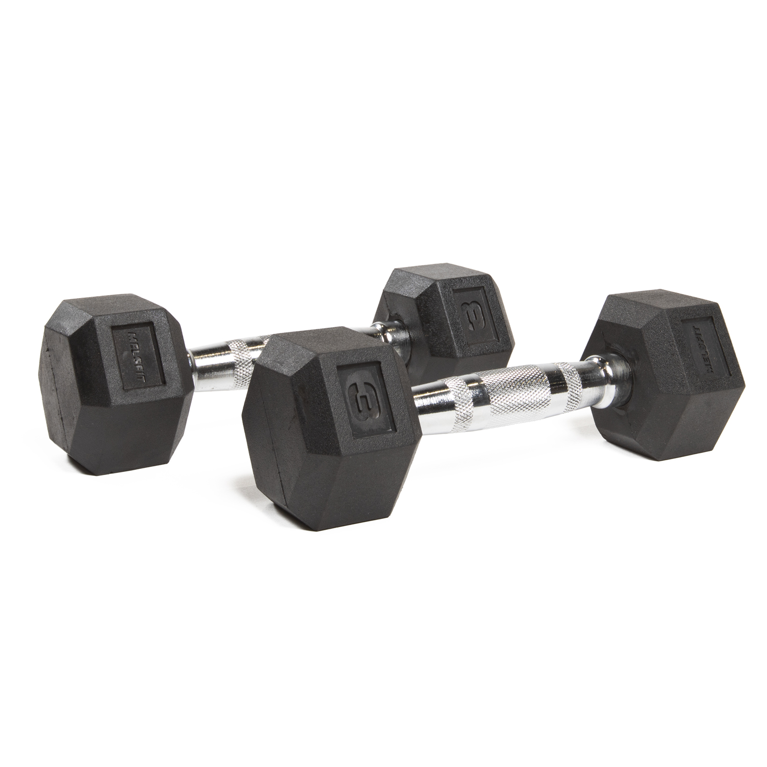 Hexagonal Rubber Dumbell - Melsfit Performance