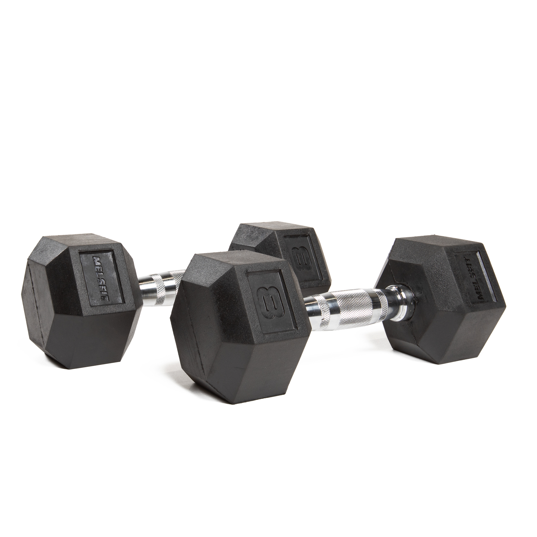 Hexagonal Rubber Dumbell - Melsfit Performance