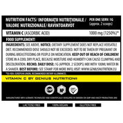 Genius Nutrition - VITAMIN C 200G/SERV