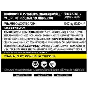 Genius Nutrition - VITAMIN C 200G/SERV