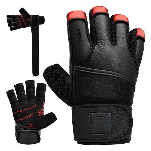 RDX - L7 Weight Lifting Leather Gym Gloves