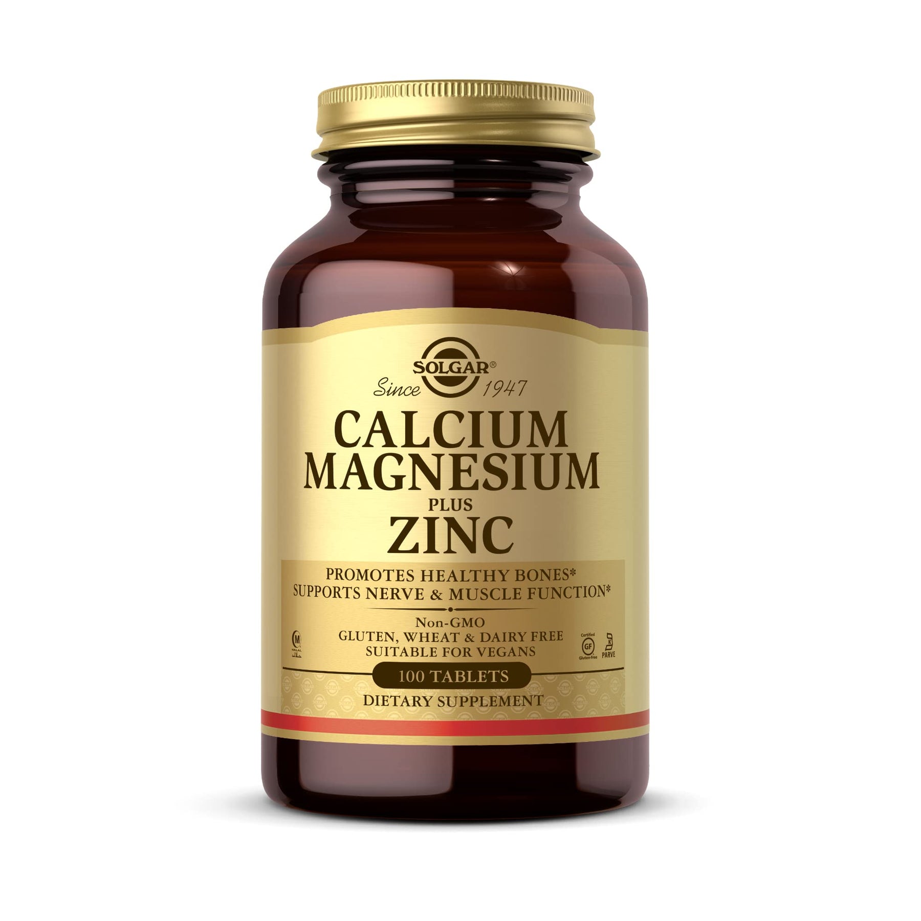Calcium Magnesium plus Zinc (100 Tablets) - Solgar
