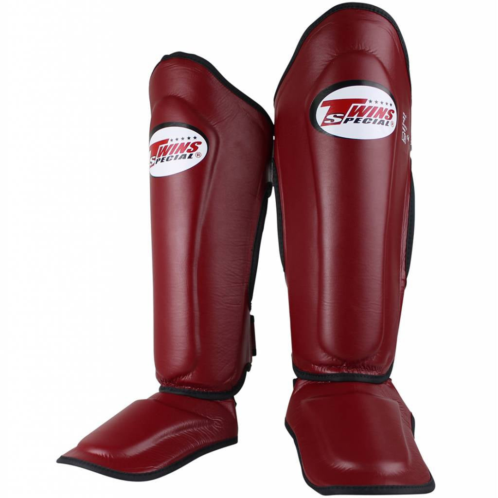 Shin Guards Skintex Leather SGL 7 - Twins